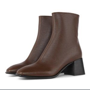 Jeffrey Campbell Troye Square Toe Bootie Ankle - Brown